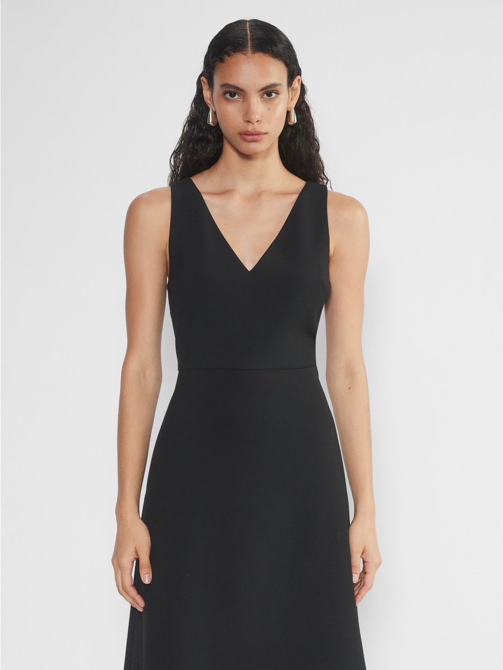 Aritzia BABATON Audition Black Midi Dress Size 8 - Picture 5 of 11